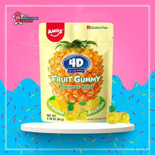 Amos 4D Fruit Gummy Pineapple 170g