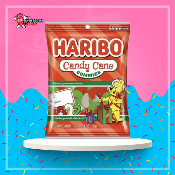 Haribo Christmas Candy Cane Gummies (113g)