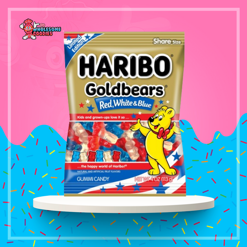 Haribo Gold Bears Red, White & Blue - 4oz (113g)