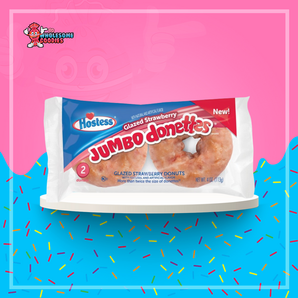 Hostess Glazed Strawberry Jumbo Donuts 113g