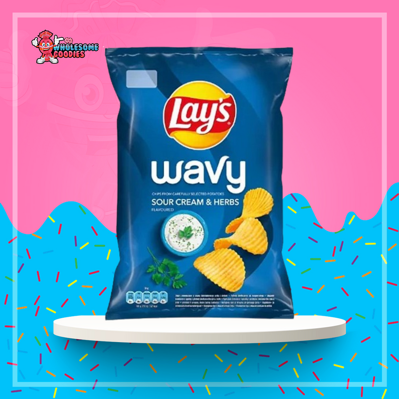 Lays Wavy Sour Cream & Herb 140g